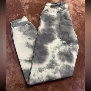 Super Comfy Gray and White Splatter Jogger Sweatpants - Brand New!